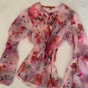 SOLD- Chic design, lovely pink blouse.